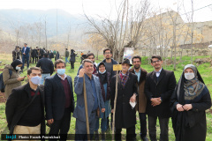 آیین کاشت نهال به یاد شهدای مدافع سلامت